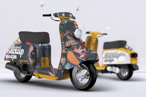 Vintage Scooter Mock-Up