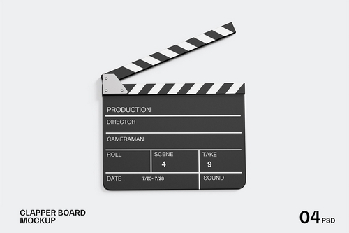 Movie Clapper Board PSD Mockup
