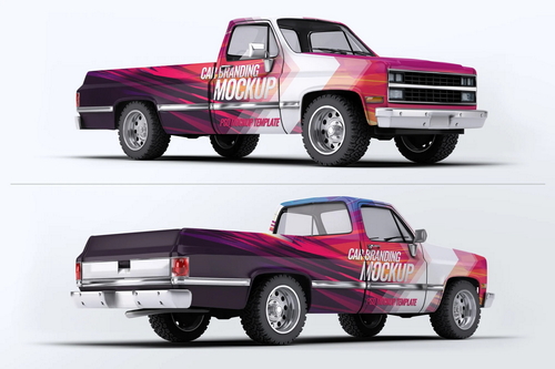 Classic 4x4 Truck Mockup