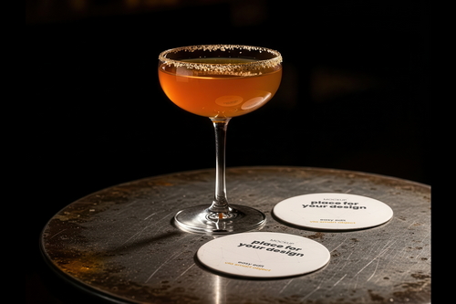 Multipurpose Set of Coasters Mockups