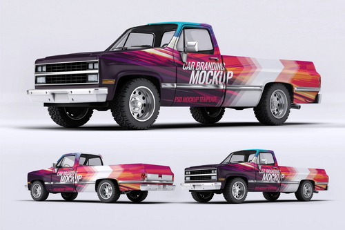 Classic 4x4 Truck Mockup