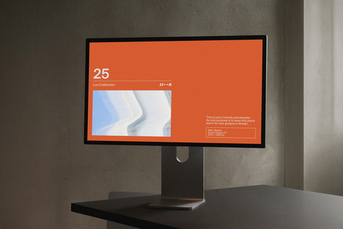 Vintage Office Studio Display Mockup — LUX-25