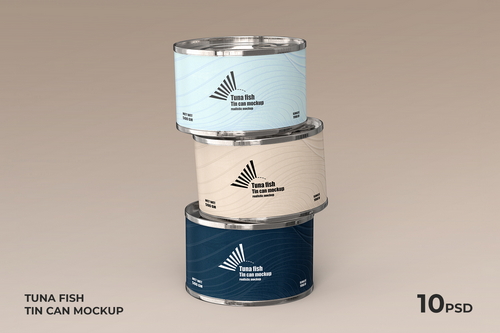 Tuna Fish Tin Can Mockup