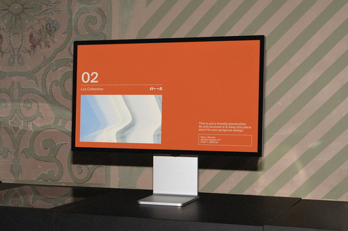 Vintage Luxury Studio Display Mockup — LUX-02