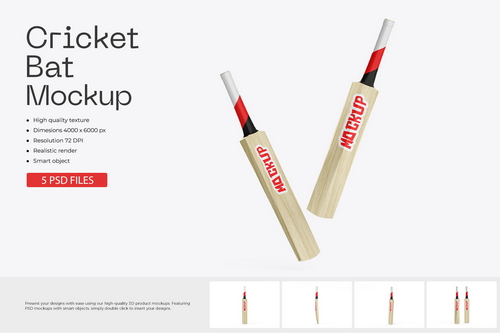 Cricket Bat Mockup