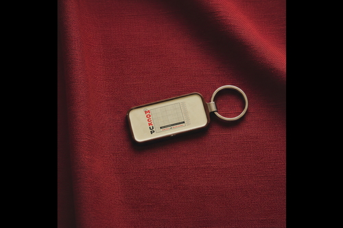 Keyring Red Fabric Background Scene Mockups