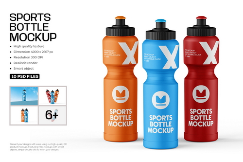 Sports Water Bottle Mockup