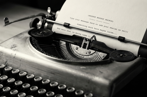 Typing Typewriter Multipurpose Mockups