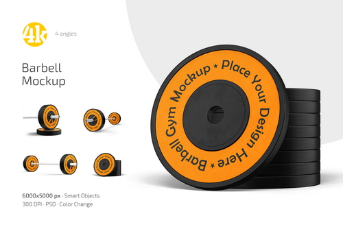 Barbell Mockup Set