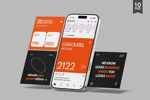 Instagram Carousel Post Mockup