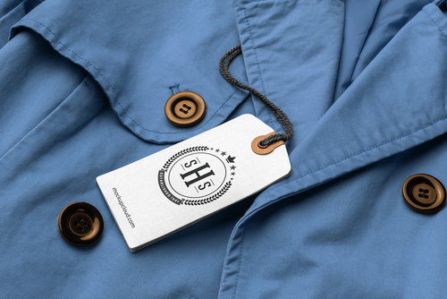 Trench Jacket Tag Closeup Mockup Scene 33