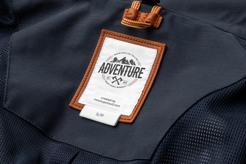 Outdoor Jacket Label Closeup Mockup Scene 30