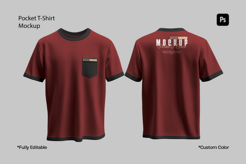 Pocket T-Shirt Mockup