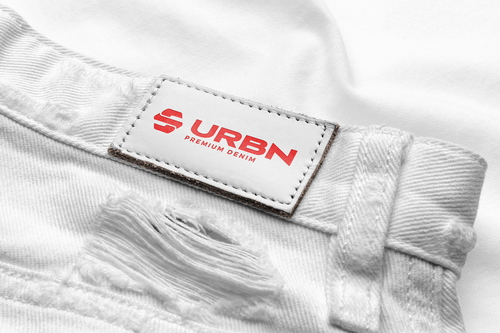 Jeans Leather Label Tag Mockup Scene 06