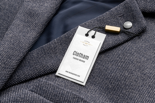 Suit Jacket Tag Label Mockup Scene 13
