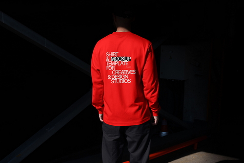 Long Sleeve Shirt Mockup Scene Raw-05-01