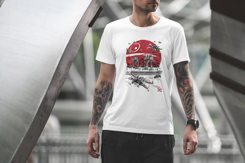T-Shirt Mockup Male Model City Scene 17