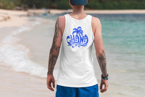 Tank Top Mockup Male Model Vacation Scene 25