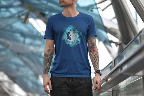 T-Shirt Mockup Male Model City Scene 12