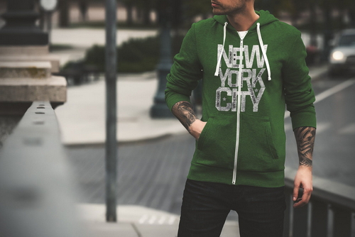 Hoodie Mockup Scene Male Model 11
