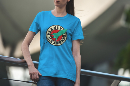T-Shirt Mockup Female Model City Scene 19