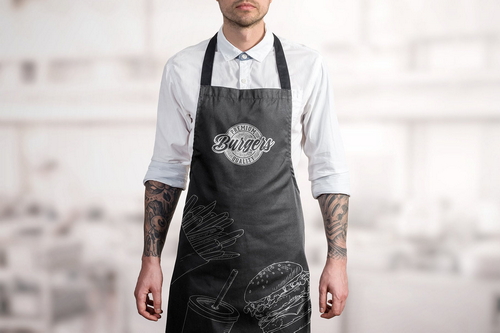 Male Model Apron Mockup