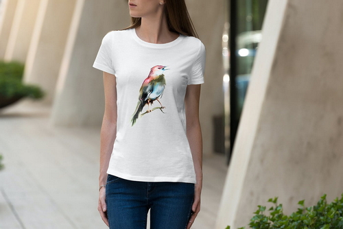 T-Shirt Mockup Female Model New York Scene 15