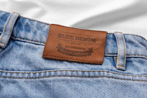 Jeans Leather Label Tag Mockup Scene 08