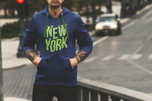 Hoodie Mockup Scene Male Model 07
