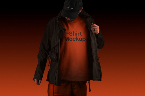 T-shirt Mockup Scene / Blackout Series