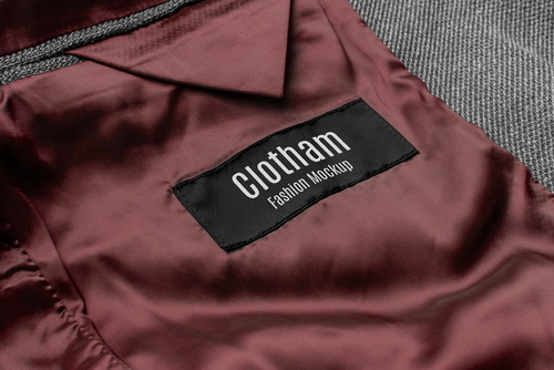 Suit Jacket Label Mockup Scene 12