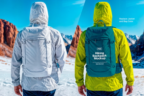 Hiking Backpack Mockup – Outdoor Adventure PSD Template