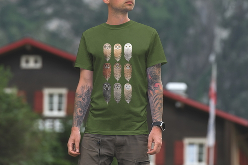 T-Shirt Mockup Male Model Alpine Scene 18