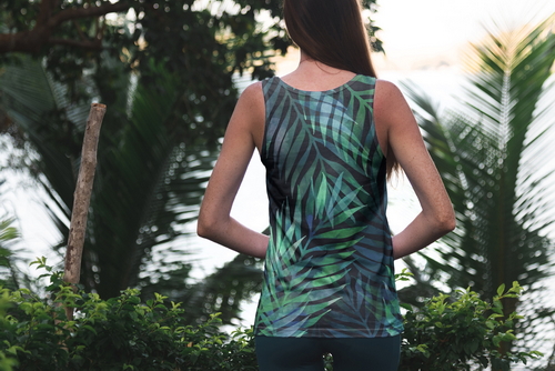 Tank Top Mockup Female Model Vacation Scene 42