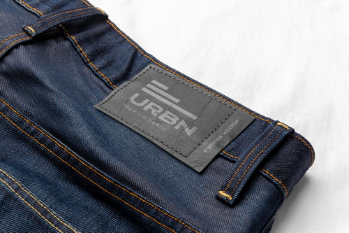 Jeans Leather Label Tag Mockup Scene 10