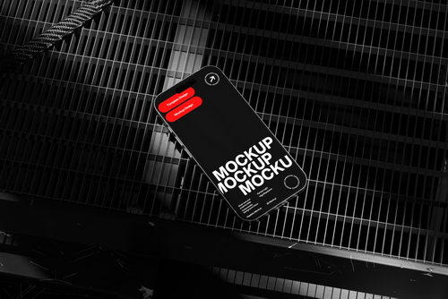 Bold Industrial Smartphone Mockup Template
