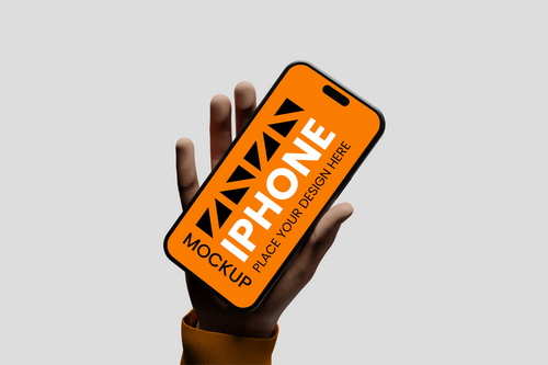 iPhone In Hand Mockup
