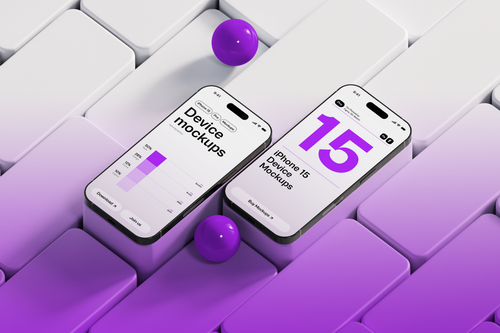 iPhone 15 Pro Gradient Mockup 03