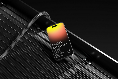 Modern Industrial Smartphone Mockup Template