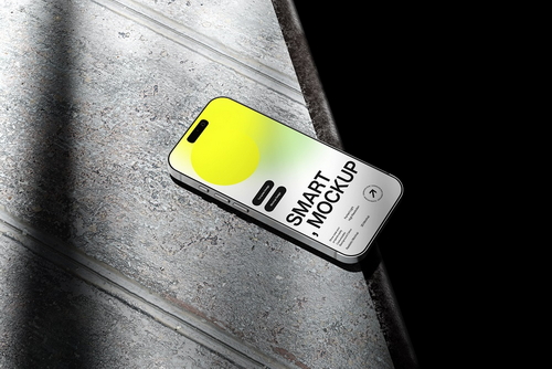 Yellow Gradient Smartphone Mockup Display