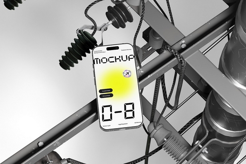 Realistic Smartphone Mockup Industrial Scene