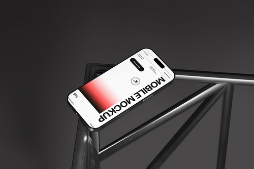 Mobile Phone Mockup on Frame