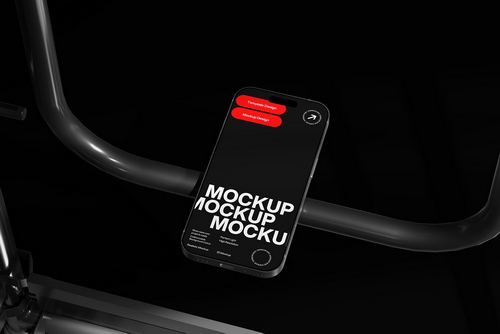 Modern Smartphone Mockup Metal Bar