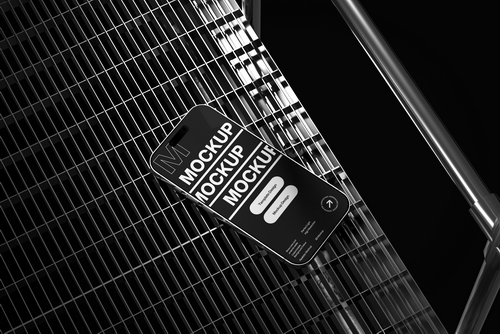 Industrial Grid Smartphone Mockup Template