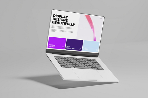 Laptop Mockup Minimalist Series - Scene 03
