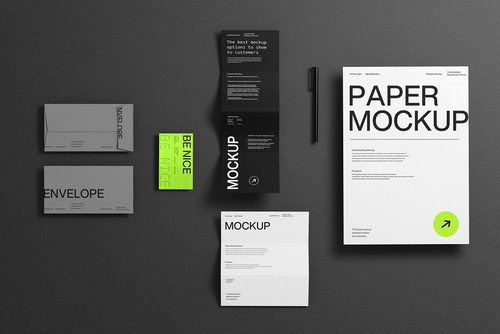 Stationery Paper Branding Mockup Set