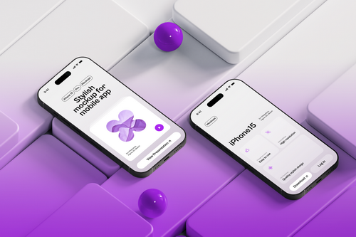 iPhone 15 Pro Gradient Mockup 13