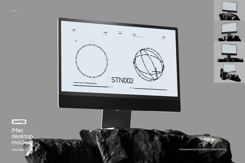 Desktop Mockup Standing PSD STN01