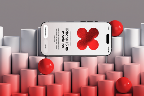 iPhone 15 Pro Gradient Mockup 16