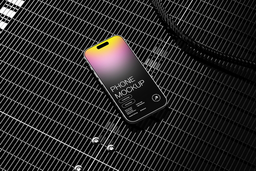 Modern Industrial Smartphone Mockup Template